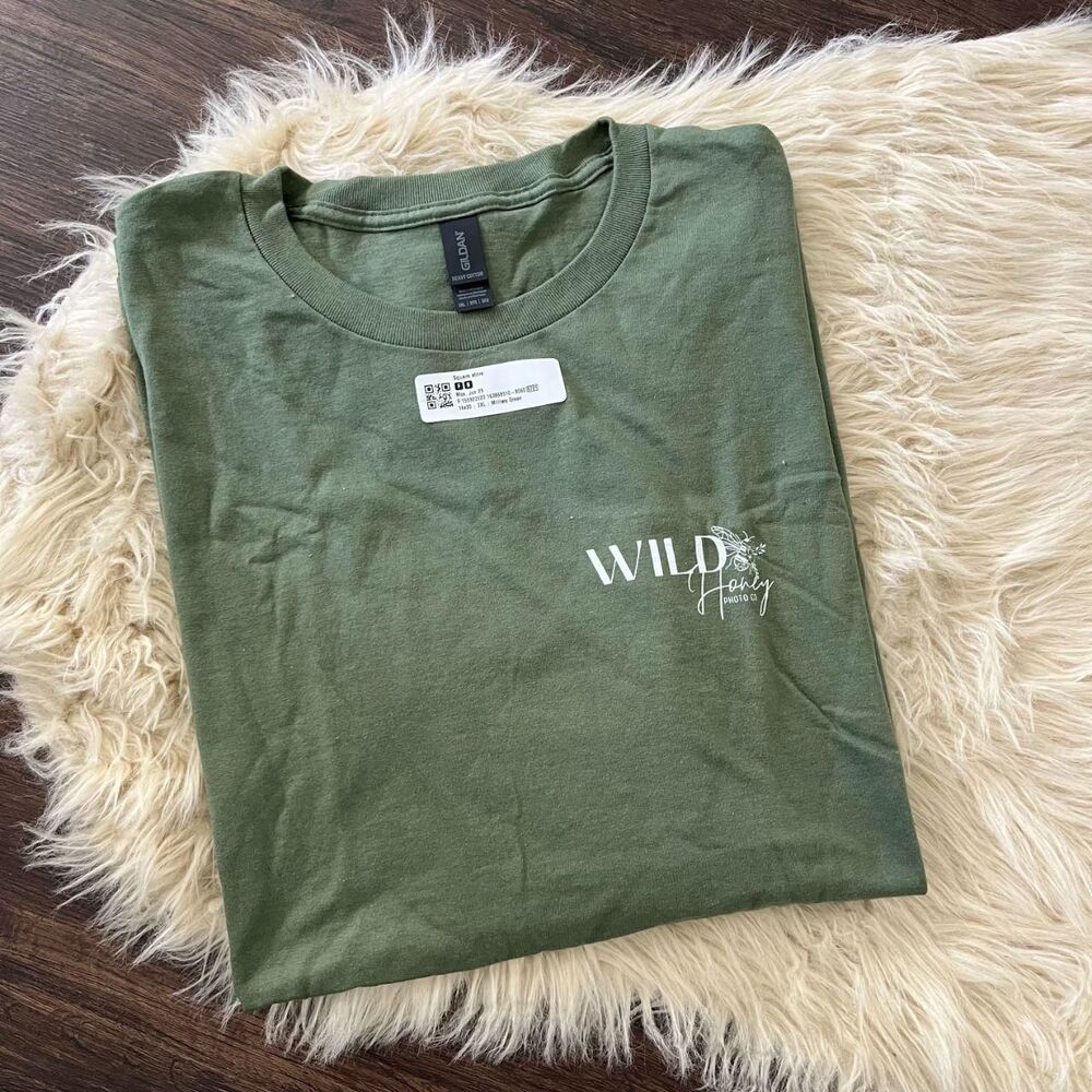NWOT Army Green "Wild Honey" Graphic Tee T-shirt Size 3XL